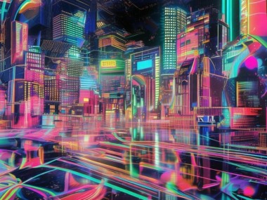 迷幻复古科技动态图高清，改变生活，开启未来